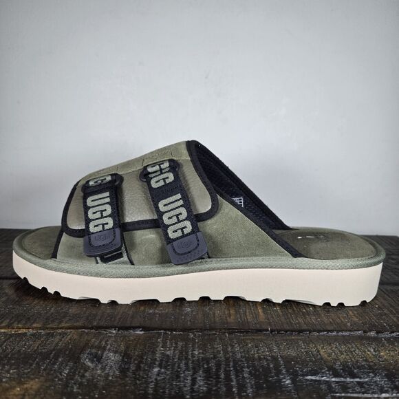 UGG Goldencoast Strap Mens Size 12 Slide Slippers Platform Shoes Green - Picture 7 of 11